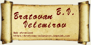 Bratovan Velemirov vizit kartica